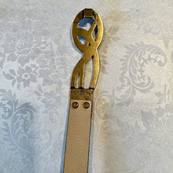 Chico’s Women’s Belt – Brown w/ Antique Gold Musical Note Clasp – RM#77984 - Picture 11 of 12